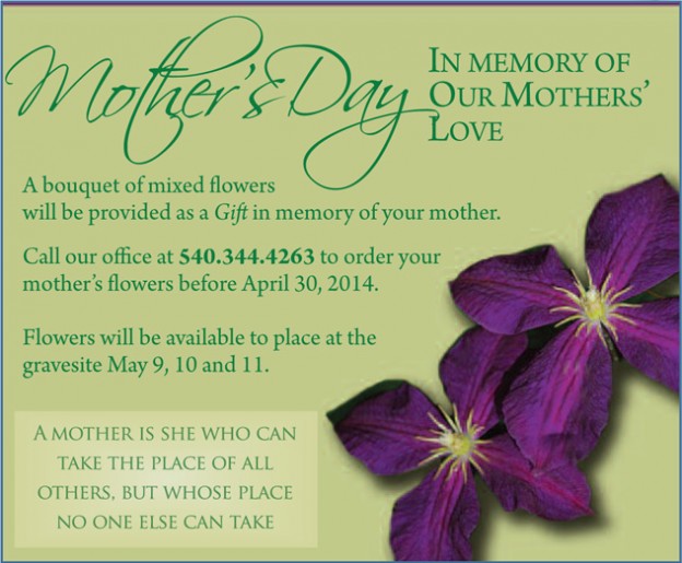 Gift of Flowers for Mother's Day 2014 | Cedar Lawn Memorial Park ...