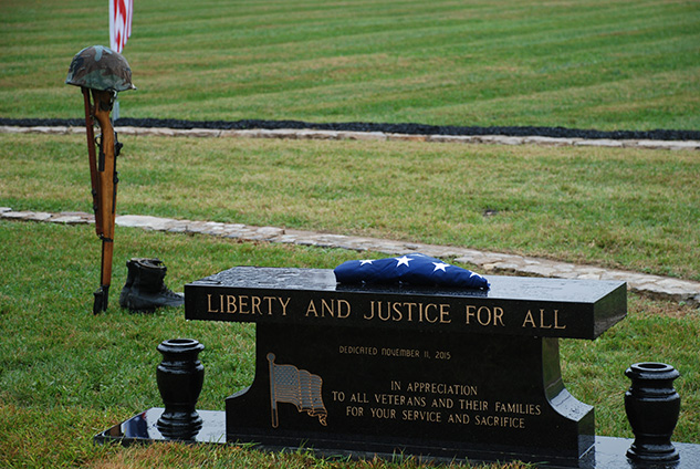 Veterans Plaza Dedication at Fair VIew Cemetery, Roanoke, VA, November 11, 2015